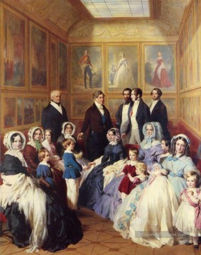  Reine Tableaux - La reine Victoria et le prince Albert avec la famille du roi Louis Philippe Franz Xaver Winterhalter